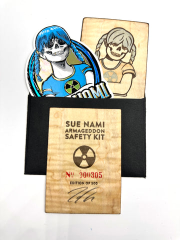 (1) Random Mini Sue Nami Letterpress Print & Foil Sticker
