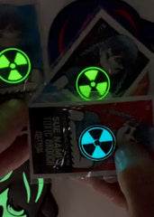 Nuclear Blue Glow in the Dark Pin