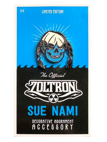 Sue Nami Polished Chrome Enamel Pin