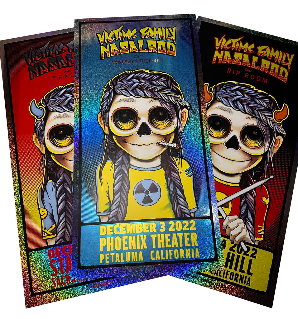 (3) Sue Nami Pre or Post Apocalypse Print (Punk Rock Glitter Foil™)