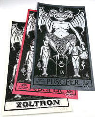 (3) Zoltron Tarot Handbills - Oakland, Ca. 2015