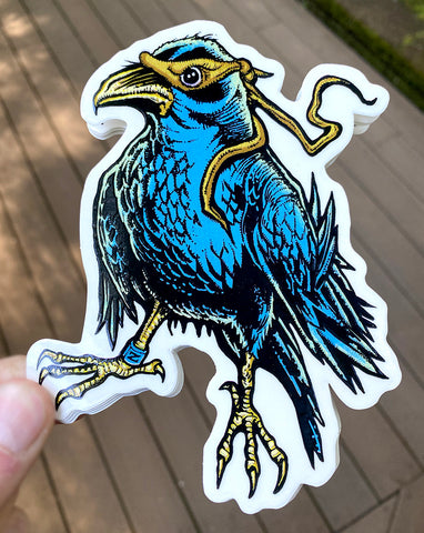 (2) JUMBO Raven Clear Stickers