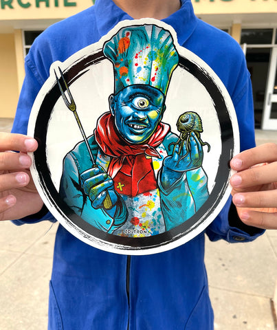 (2) Giant Cyclops Chef Stickers