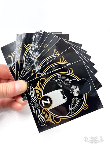 Lost in Time Mustache Man Stickers