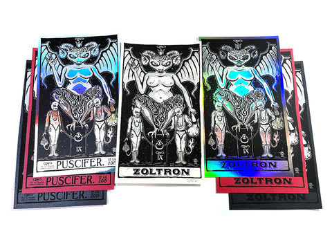 (3) Zoltron Tarot Handbills - Oakland, Ca. 2015